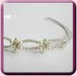 Pearl Flower Diamante Oval Hair Band