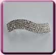 Diamante Wave Silver Barrette