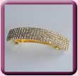 Large 5 Row Diamante Gold Hair Clip