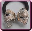 Pearl Encrusted Bow Hair Elastic