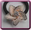 Pearl Encrusted Flower Hair Elastic