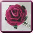 Pink Paper Rose Hair Grip