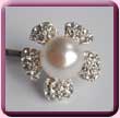 Asymmetric Pearl Flower Hair Grip