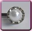 8mm Pearl Crystal Wheel Hair Grip