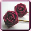 20mm Satin Ribbon Rose Hair Grip