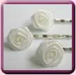 Satin Ribbon Rose Hair Grips