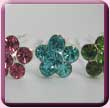 6 Crystal Flower Hair Pins