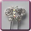 Round Winged Butterfly Hair Pins