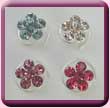 6 Crystal Flower Hair Jewels