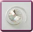 8mm pointed 'crystal' hair jewel