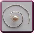 6mm imitation pearl hair spiral